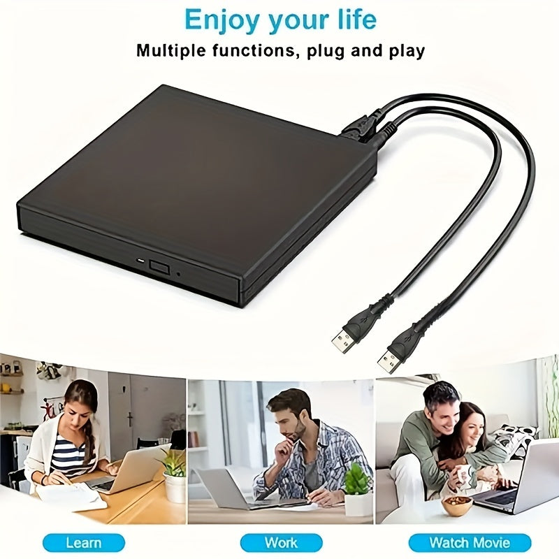 Slim Portable External CD/DVD Drive