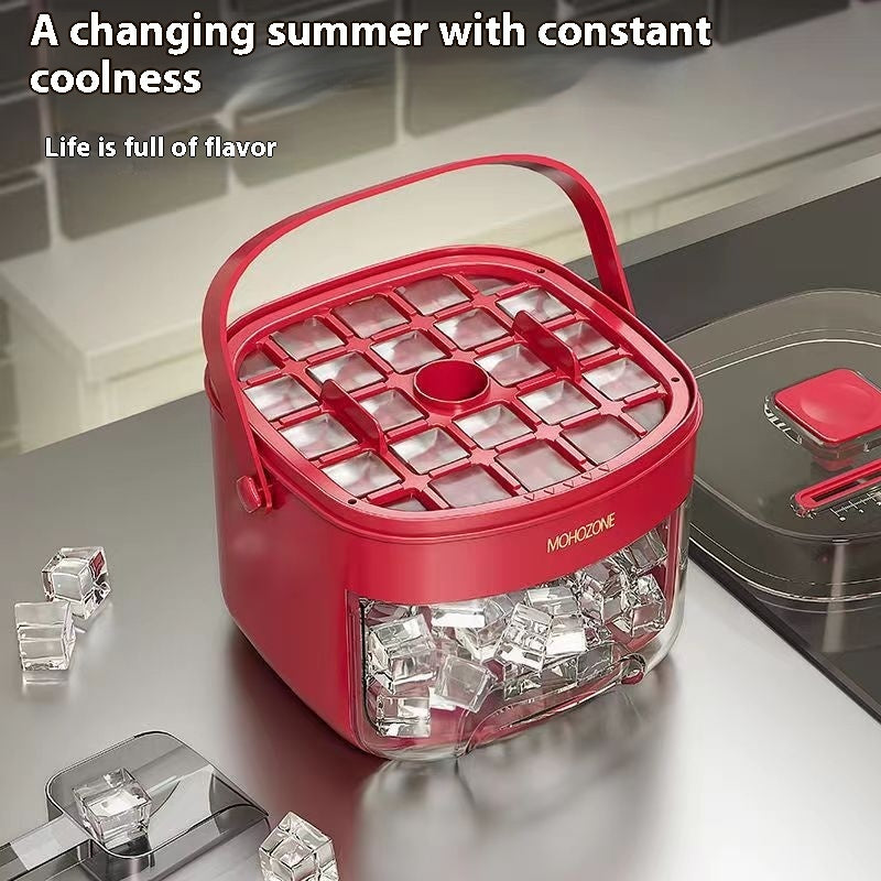Press-type Convenient Outdoor Portable Ice Tray Large Capacity Ice Bucket
