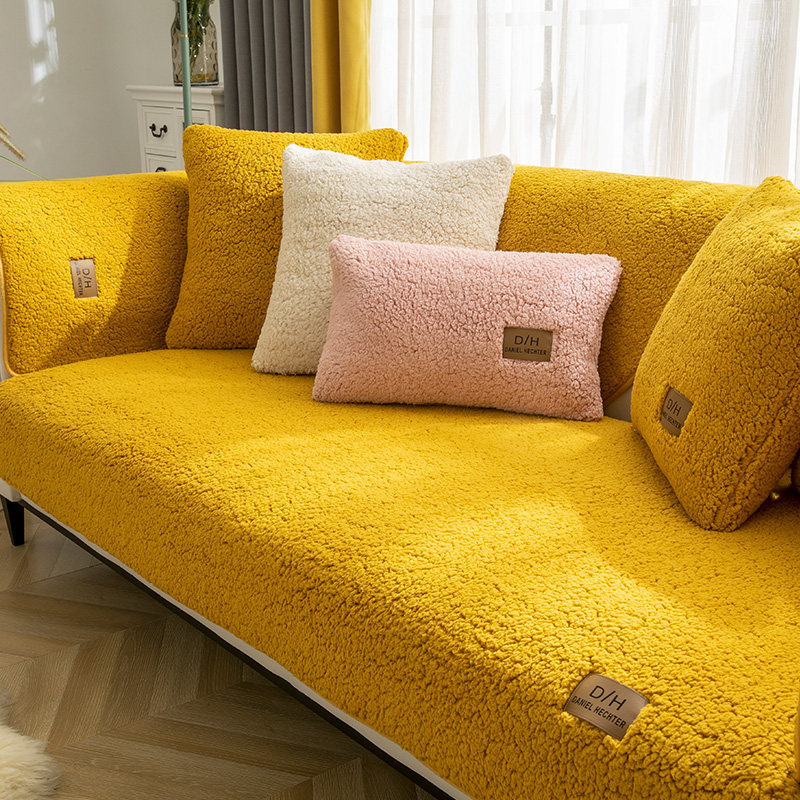 Modern Solid Color Anti-slip Couch Cover