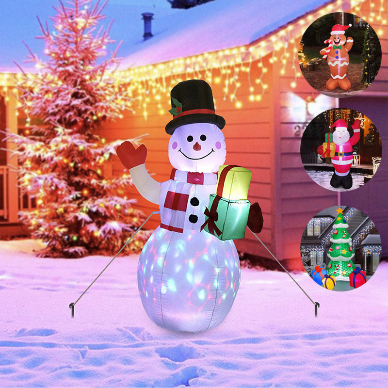 Christmas LED Lights Glowing Santa Tree Snowman