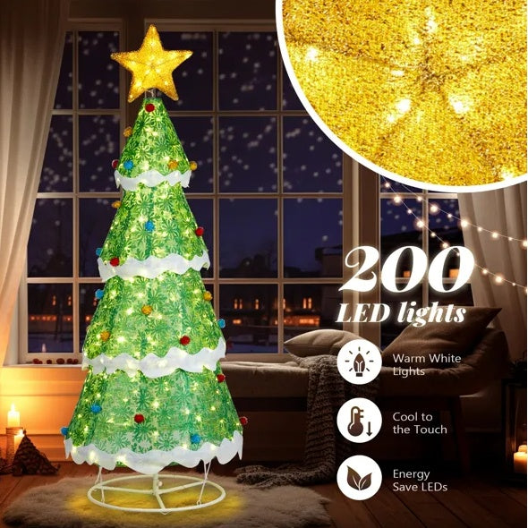 Sparkle Glow 6FT Pre-lit Christmas Tree